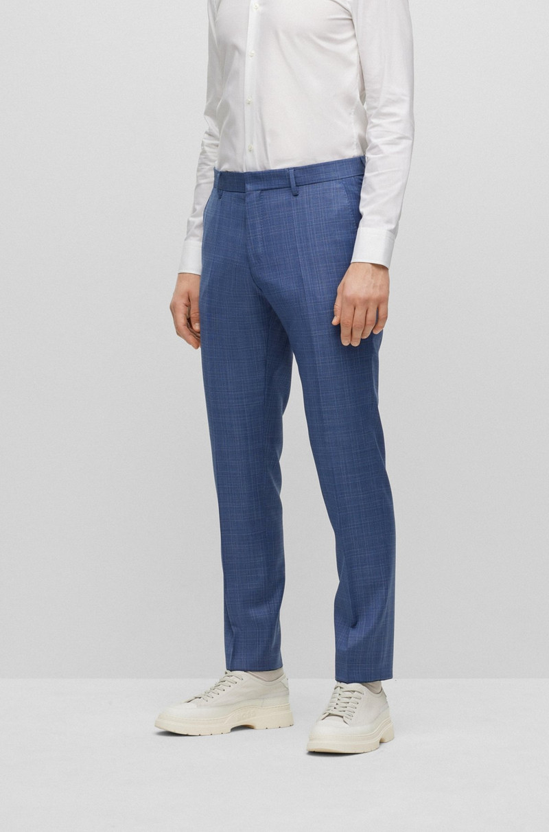 SLIM-FIT SUIT IN CHECKED VIRGIN-WOOL SERGE 7