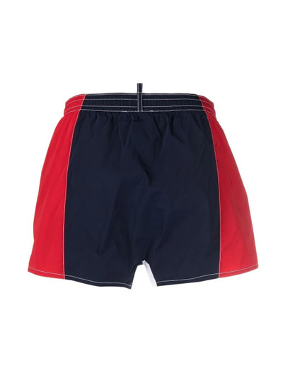 DSQUARED2 striped logo-print swim shorts outlook