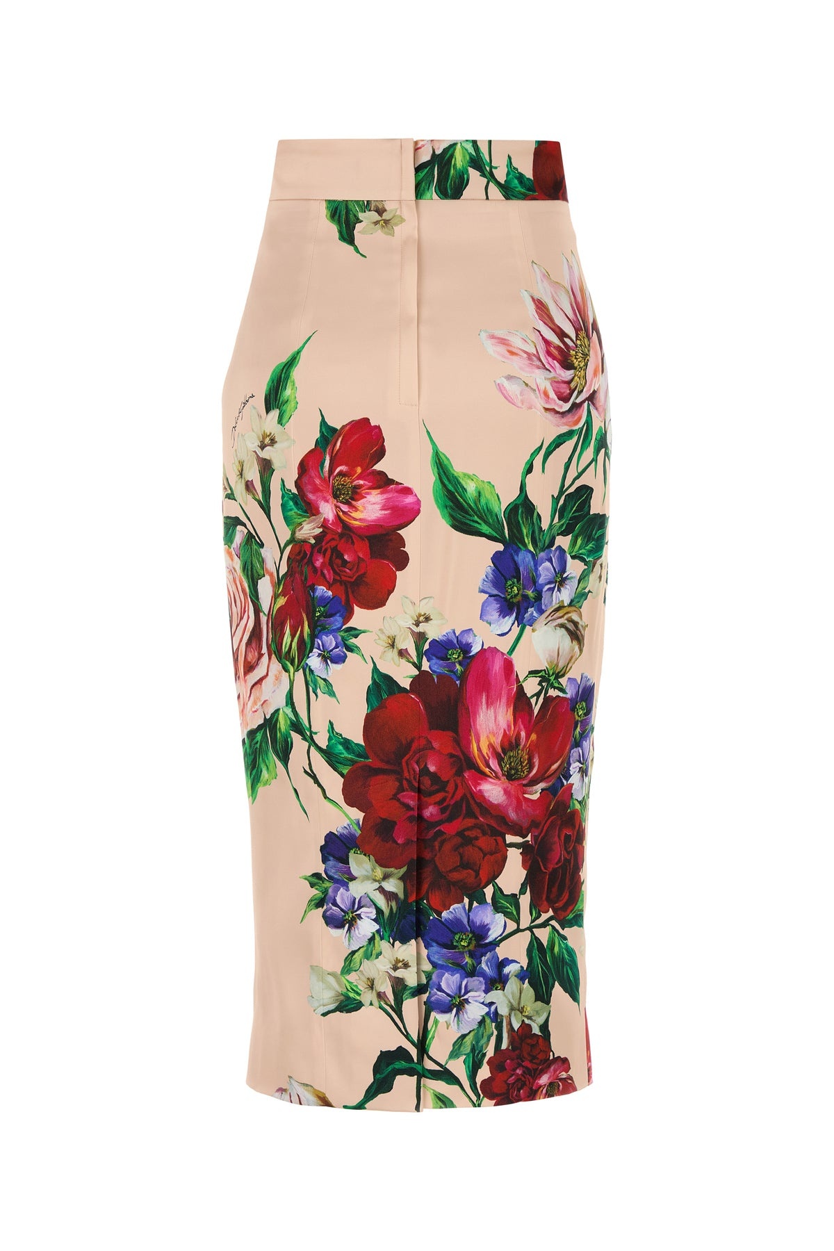 Printed stretch satin skirt - 2