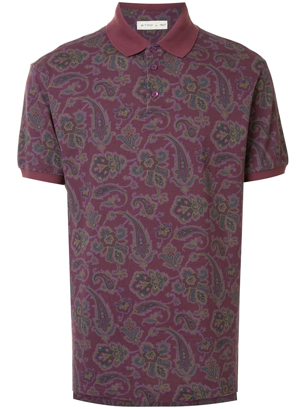 paisley-print cotton polo - 1