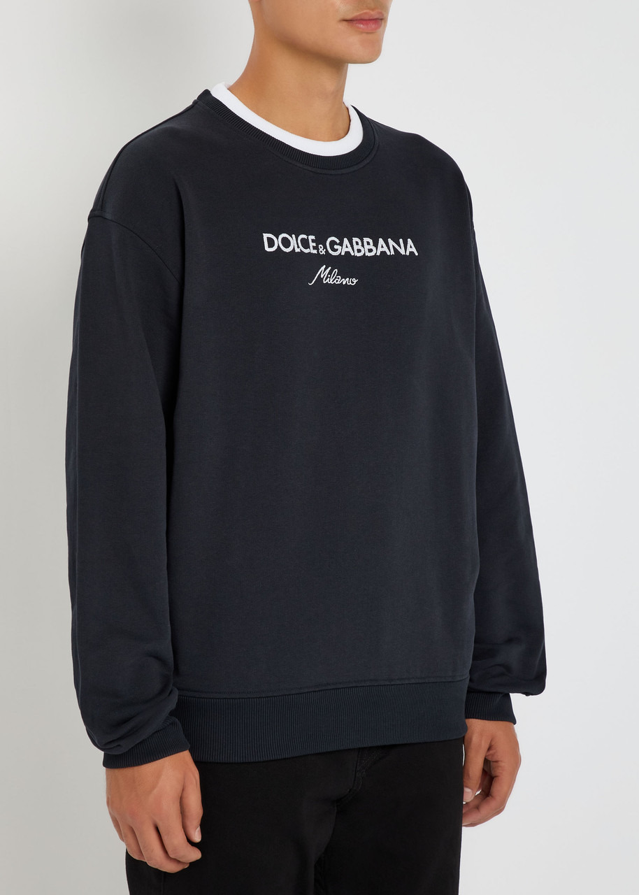 Dolce & Gabbana Logo-embroidered Cotton Sweatshirt - 2