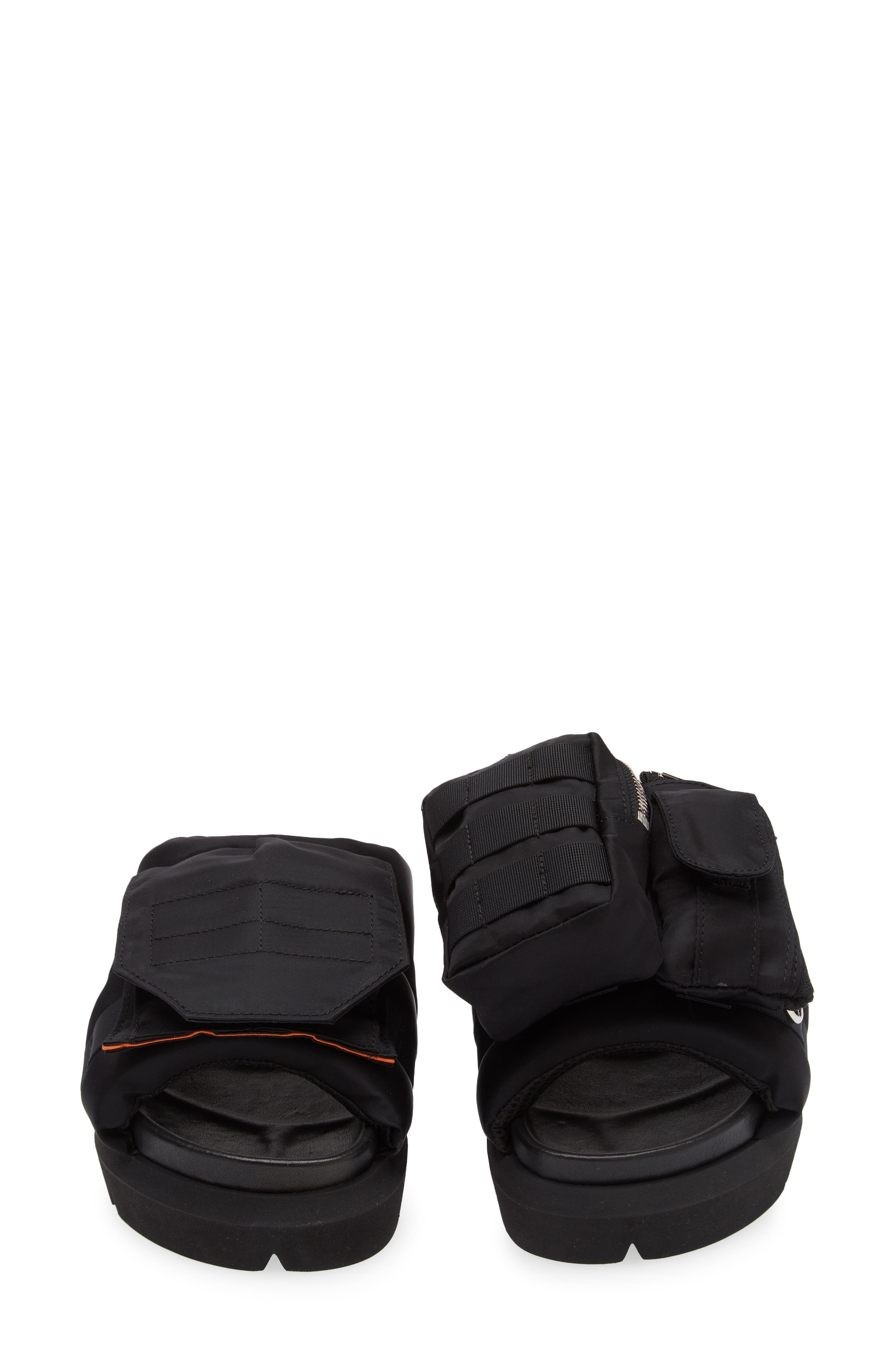 Pocket Mismatched Slide Sandals - 4