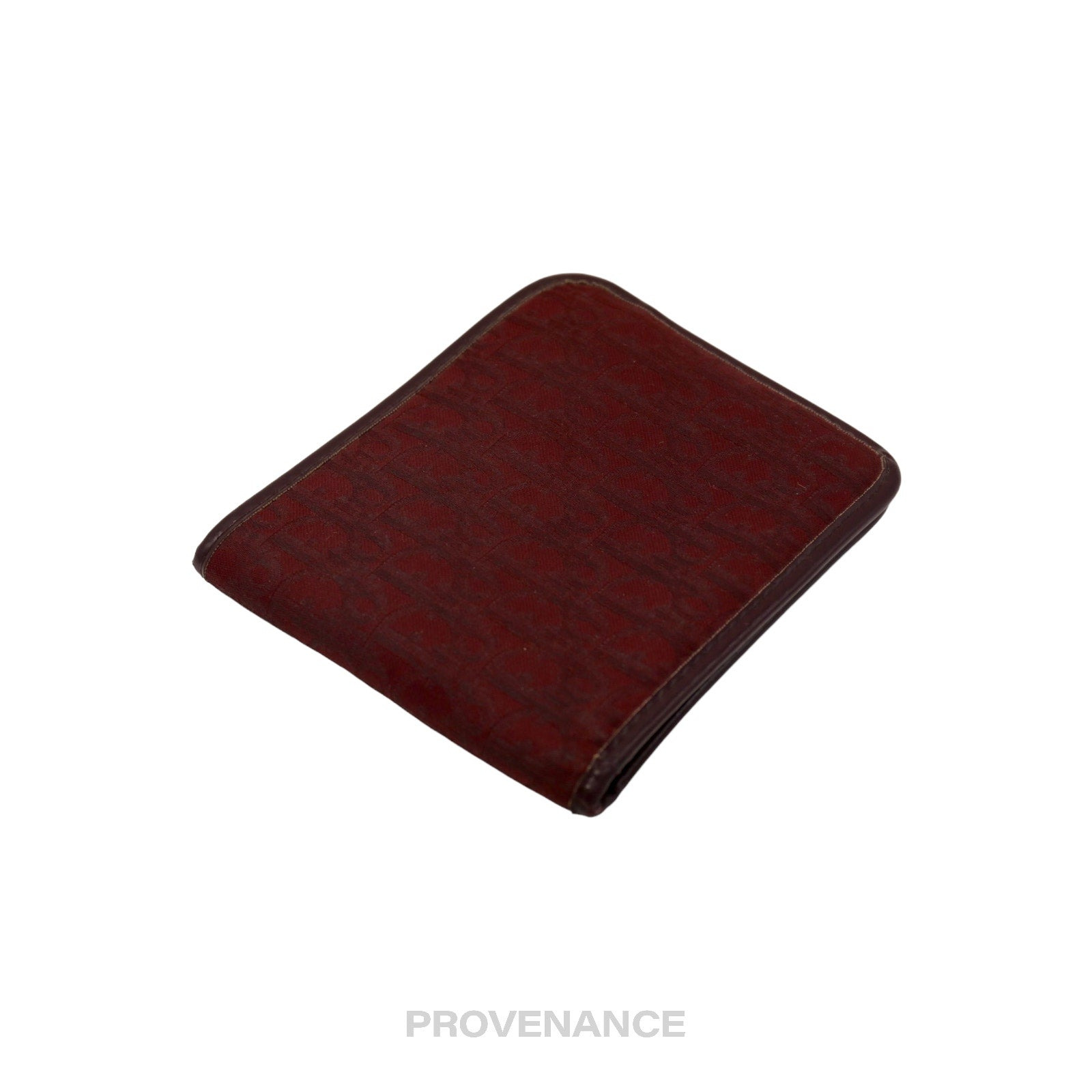 Dior Trotter Bifold Wallet - Burgundy Jacquard - 3