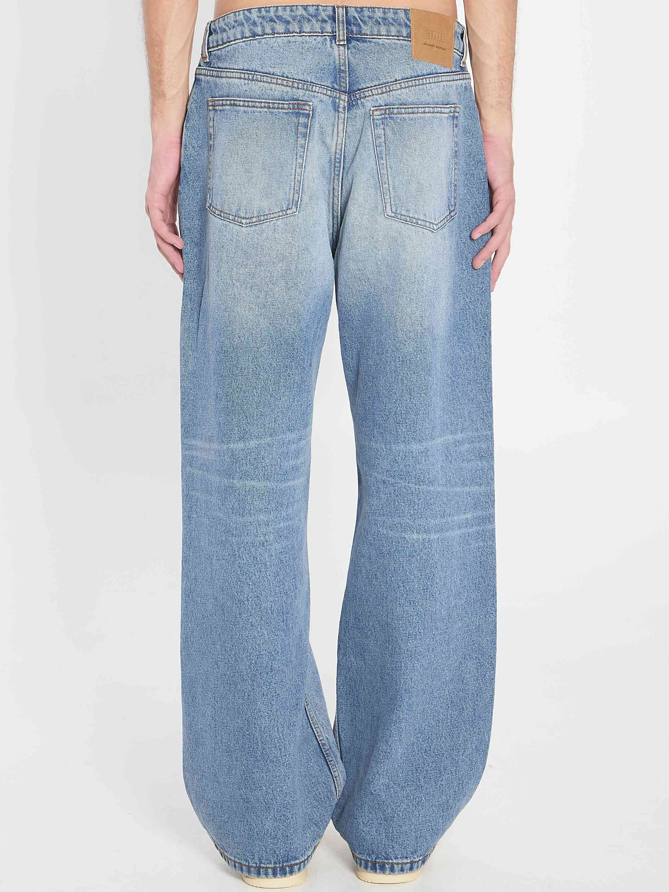 Ami Paris Men Large Fit Jeans - 4
