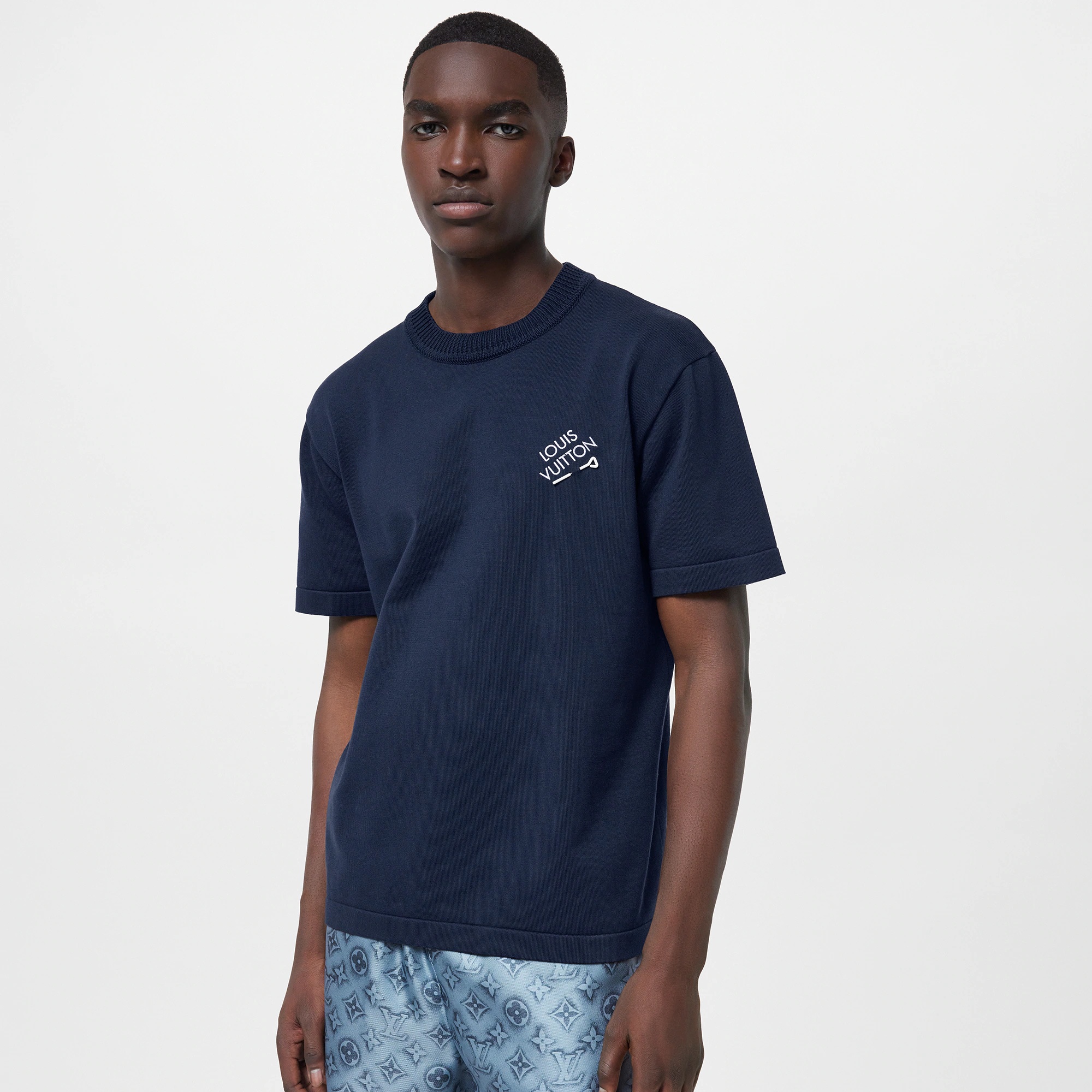 Signature Short-Sleeved Cotton Crewneck - 5