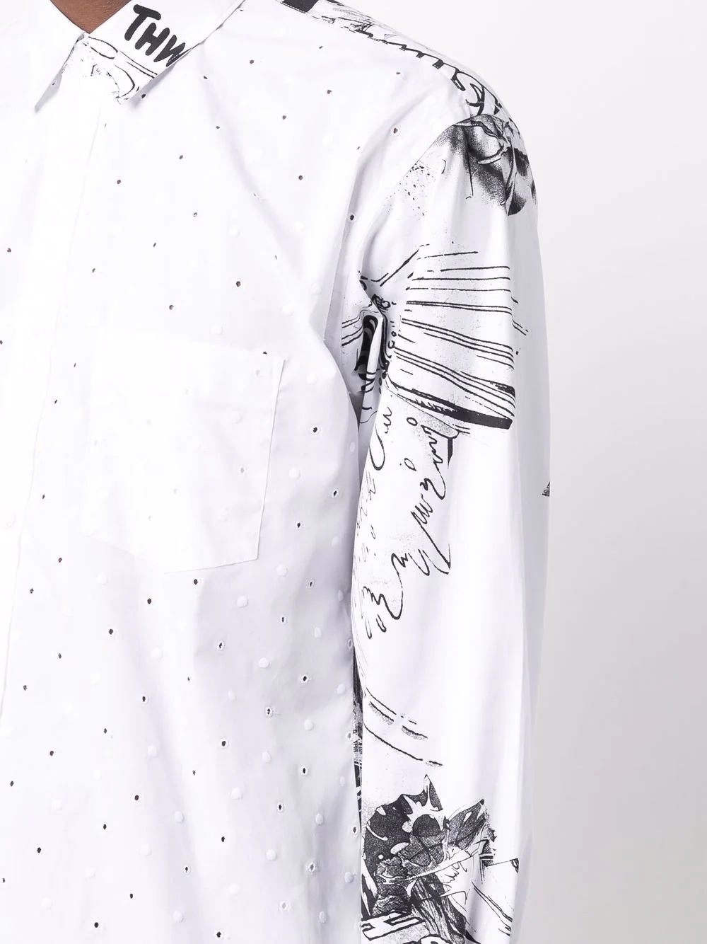 graphic-print button-up shirt - 5