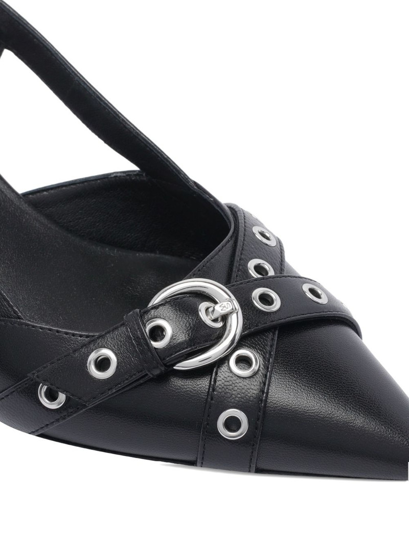 50mm leather heeled pumps 4