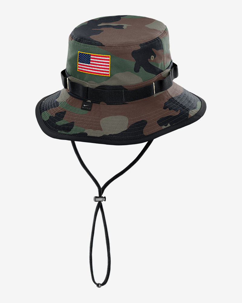 Nike Auburn 2025 Military Appreciation Boonie Men's Nike Dri-FIT College Bucket Hat outlook