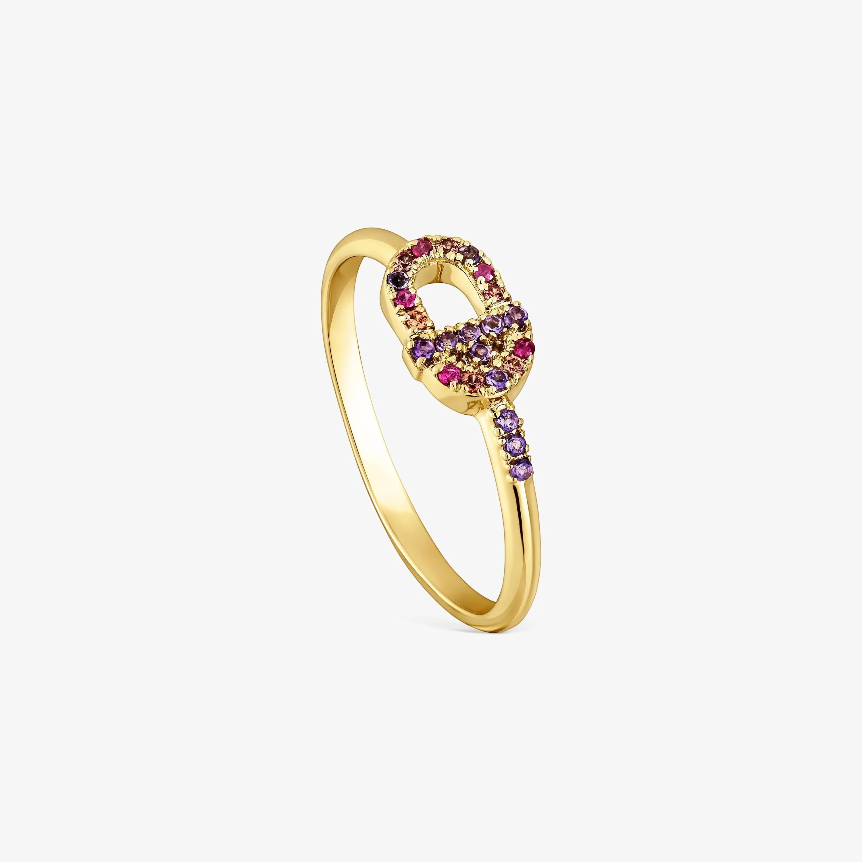 18K solid gold TOUS MANIFESTO Ring with gemstones - 1