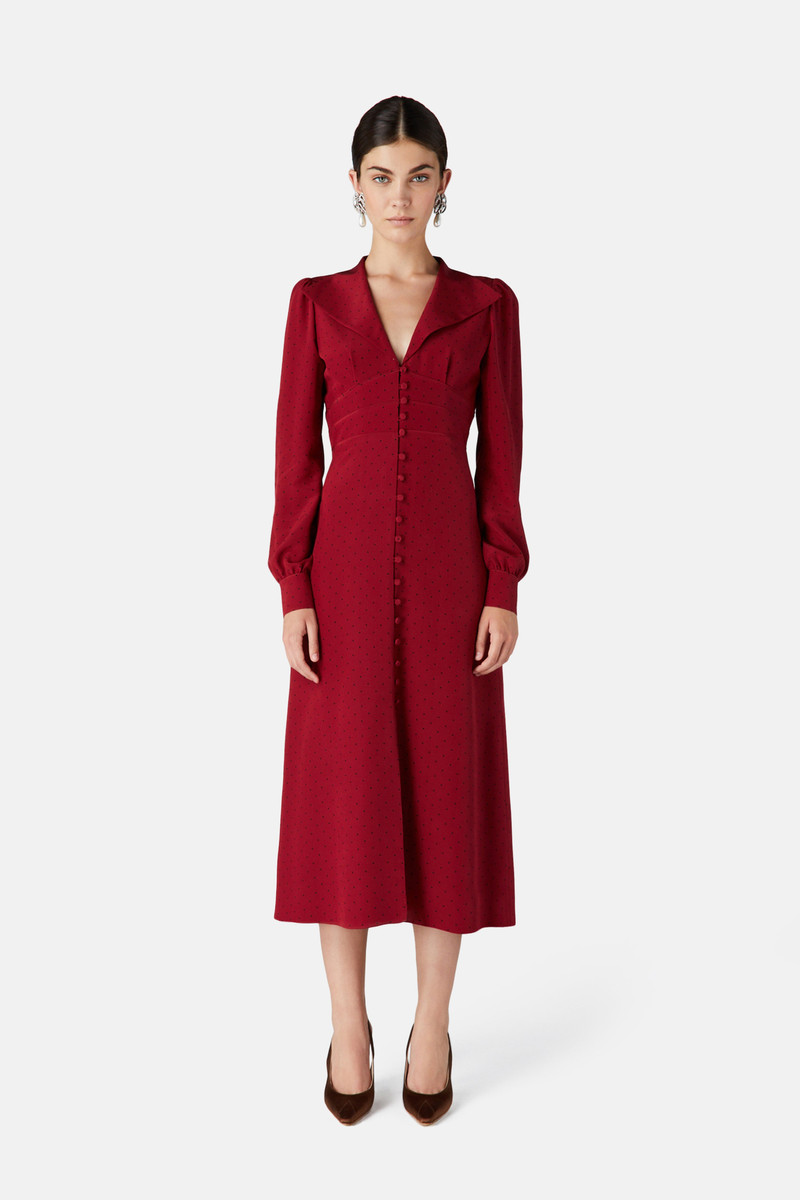 Alessandra Rich POLKA DOT DRESS WITH COLLAR outlook