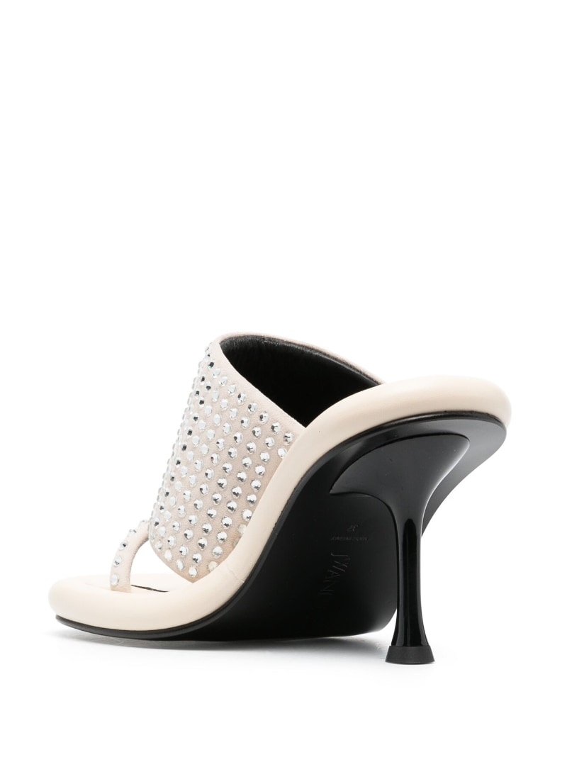 Bumper Tube crystal-embellished leather mules - 5