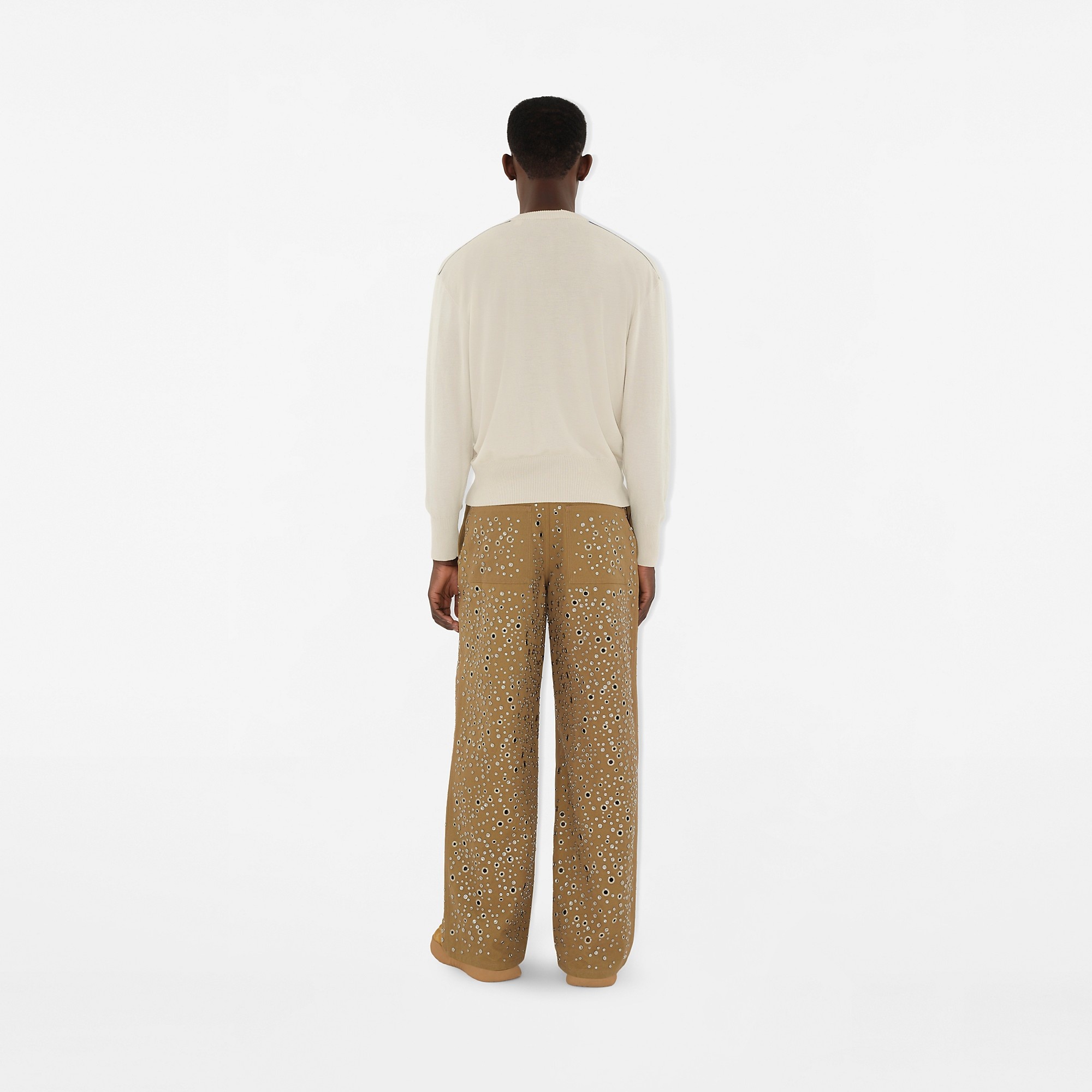 Studded Cotton Trousers - 4