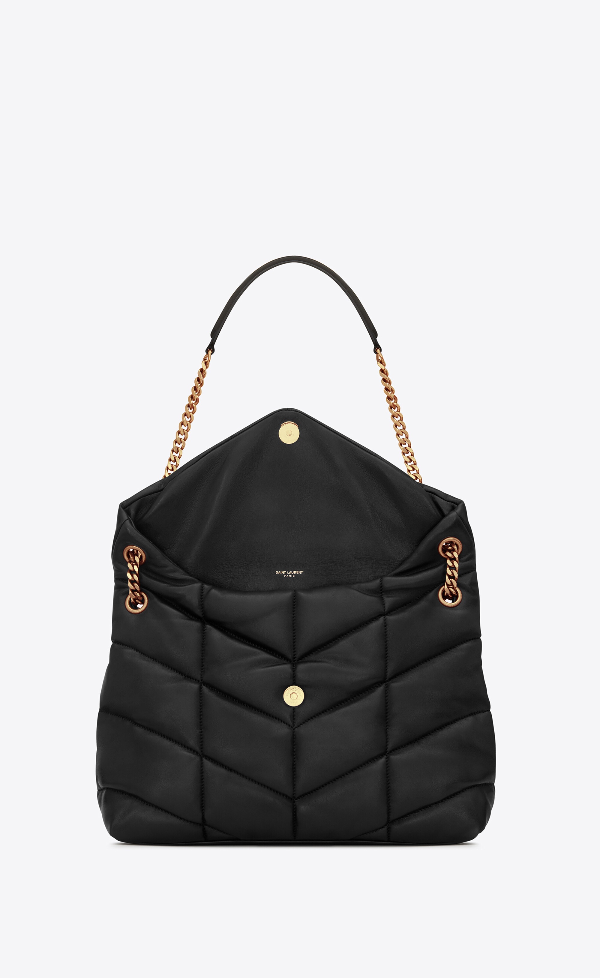 puffer medium chain bag in quilted lambskin - 5