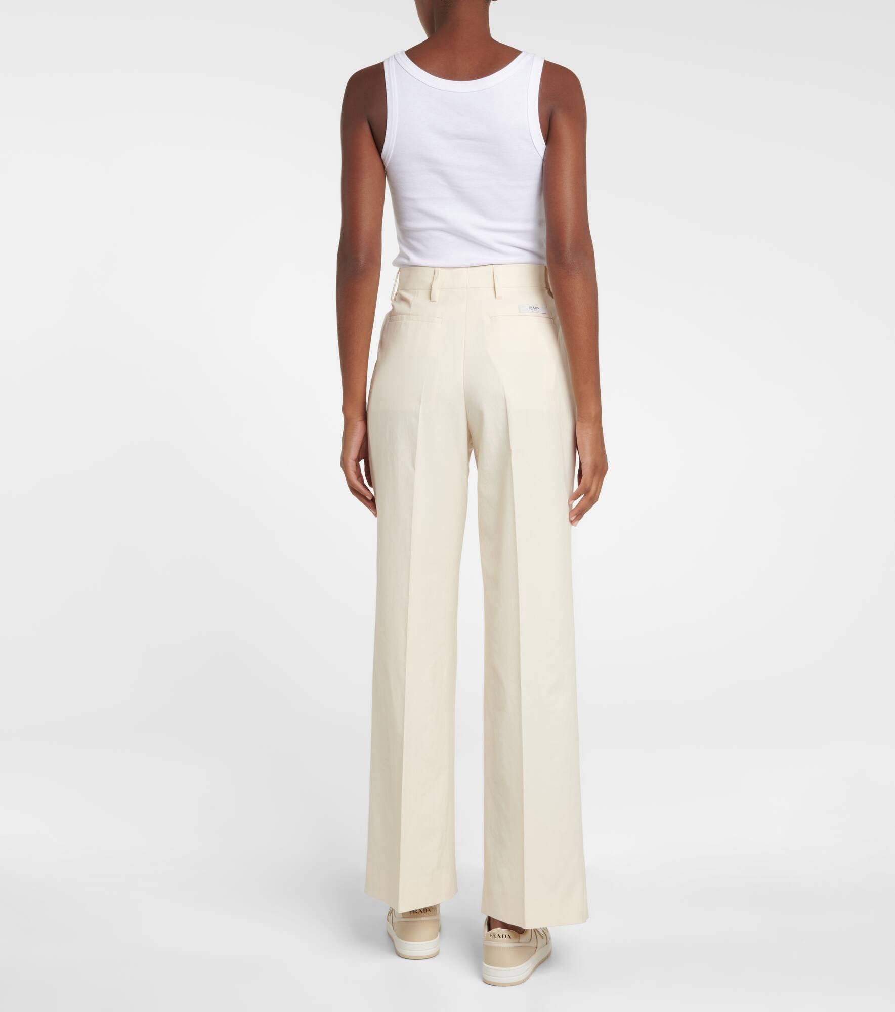 Cupro high-rise wide-leg pants - 3