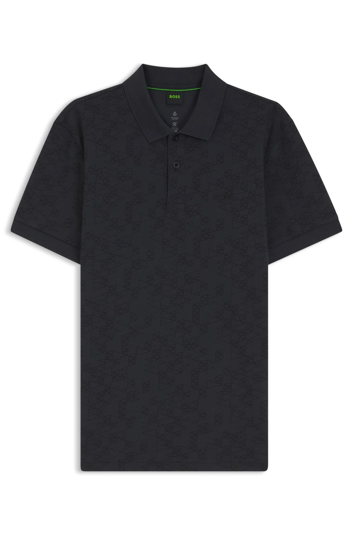 COTTON-PIQUÉ POLO SHIRT WITH ALL-OVER PRINT - 1