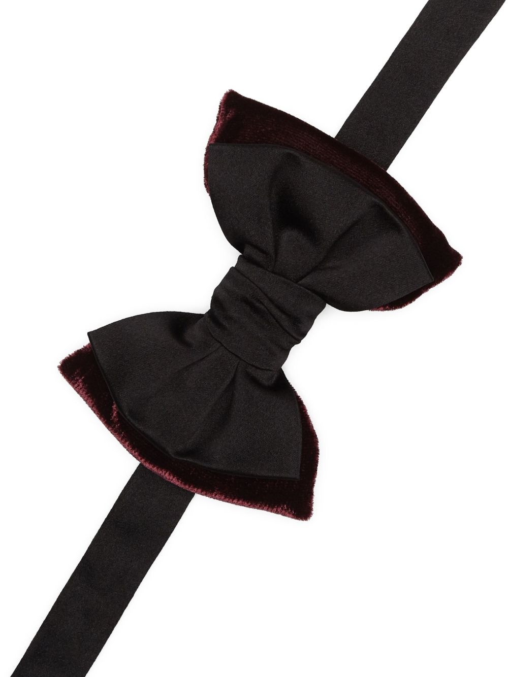 velvet-trim bow tie - 3