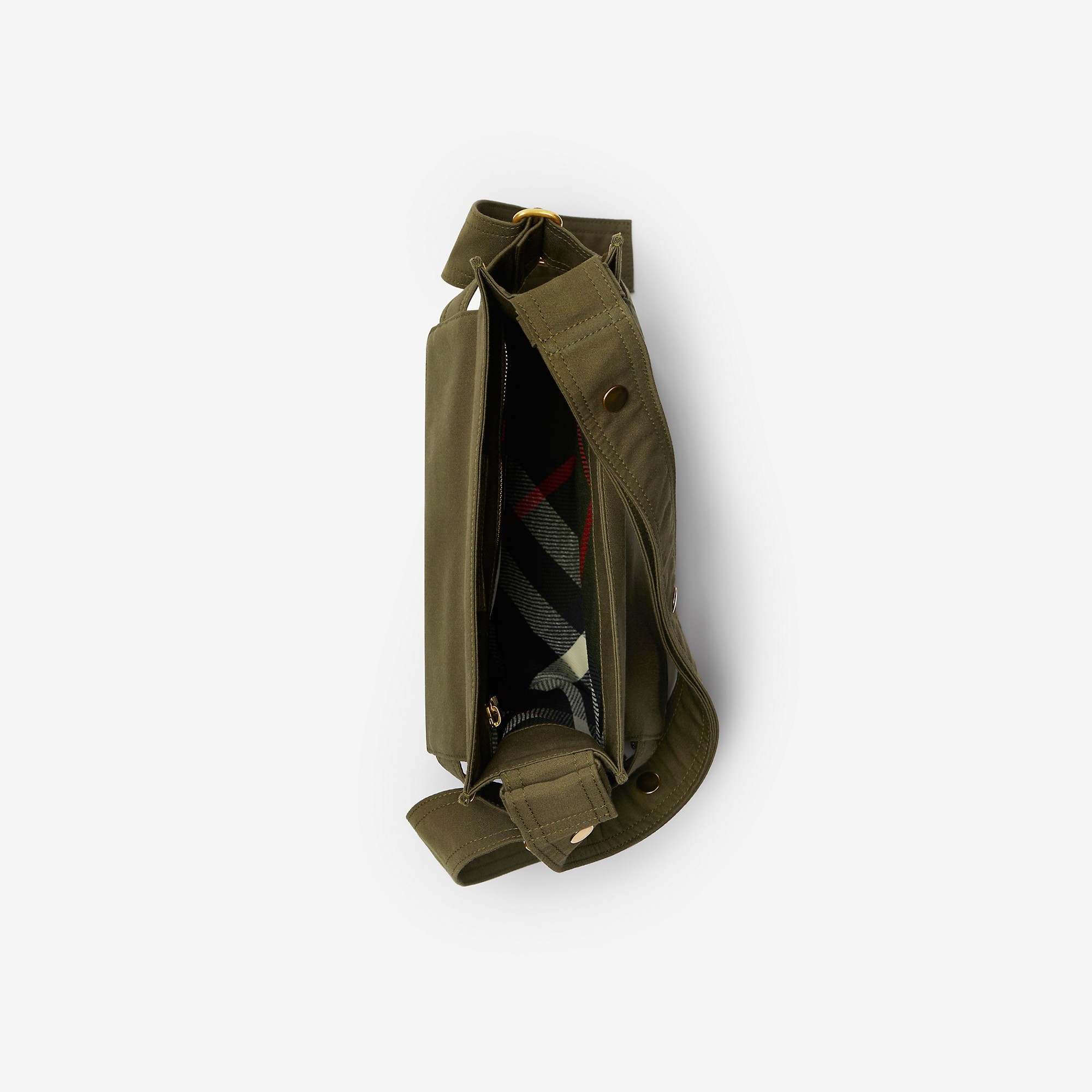 BURBERRY｜ (Small Trench Tote (8091805)) Small Trench Tote in Military - Men, Cotton Gabardine