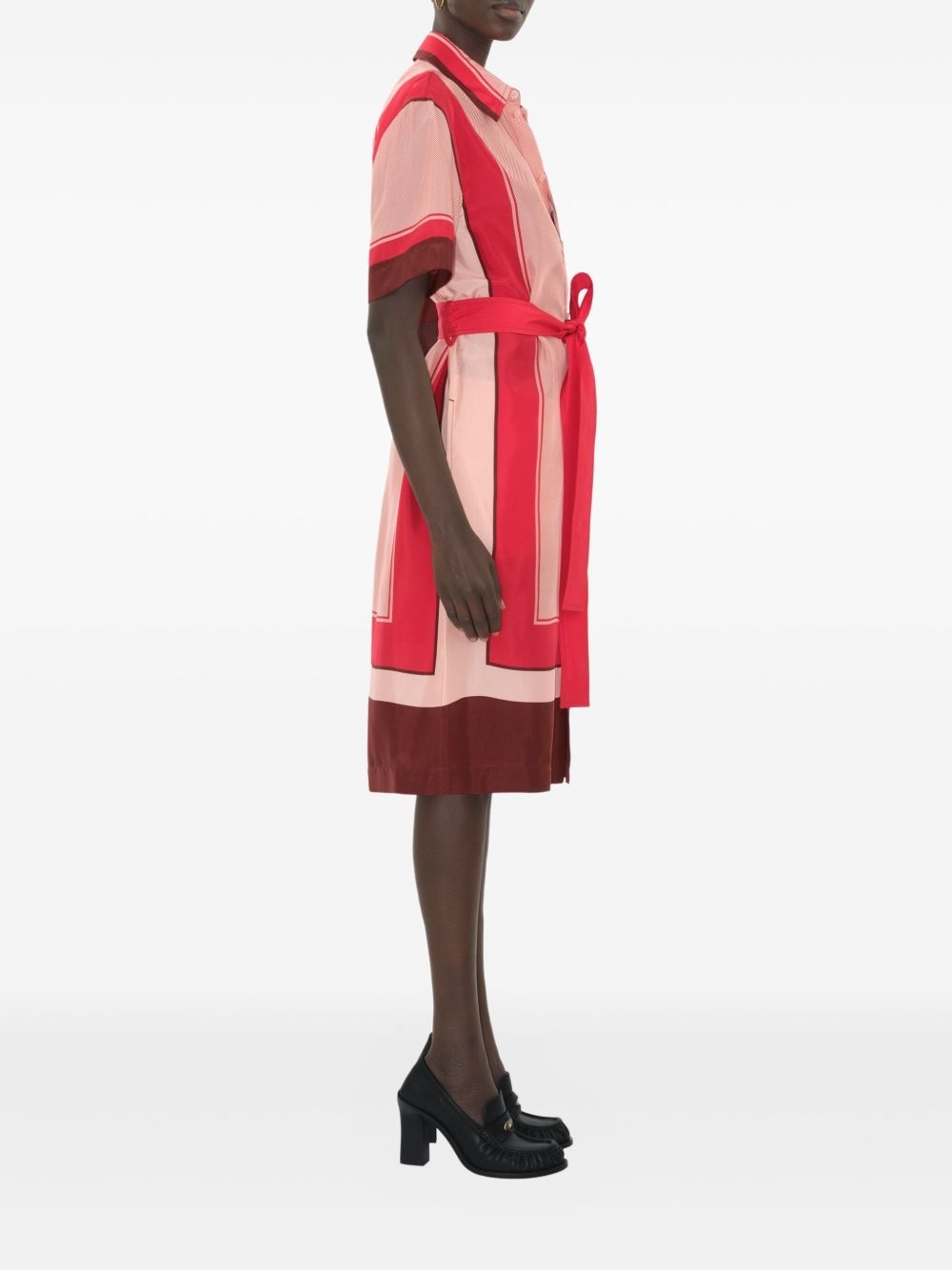 silk shirt dress - 3