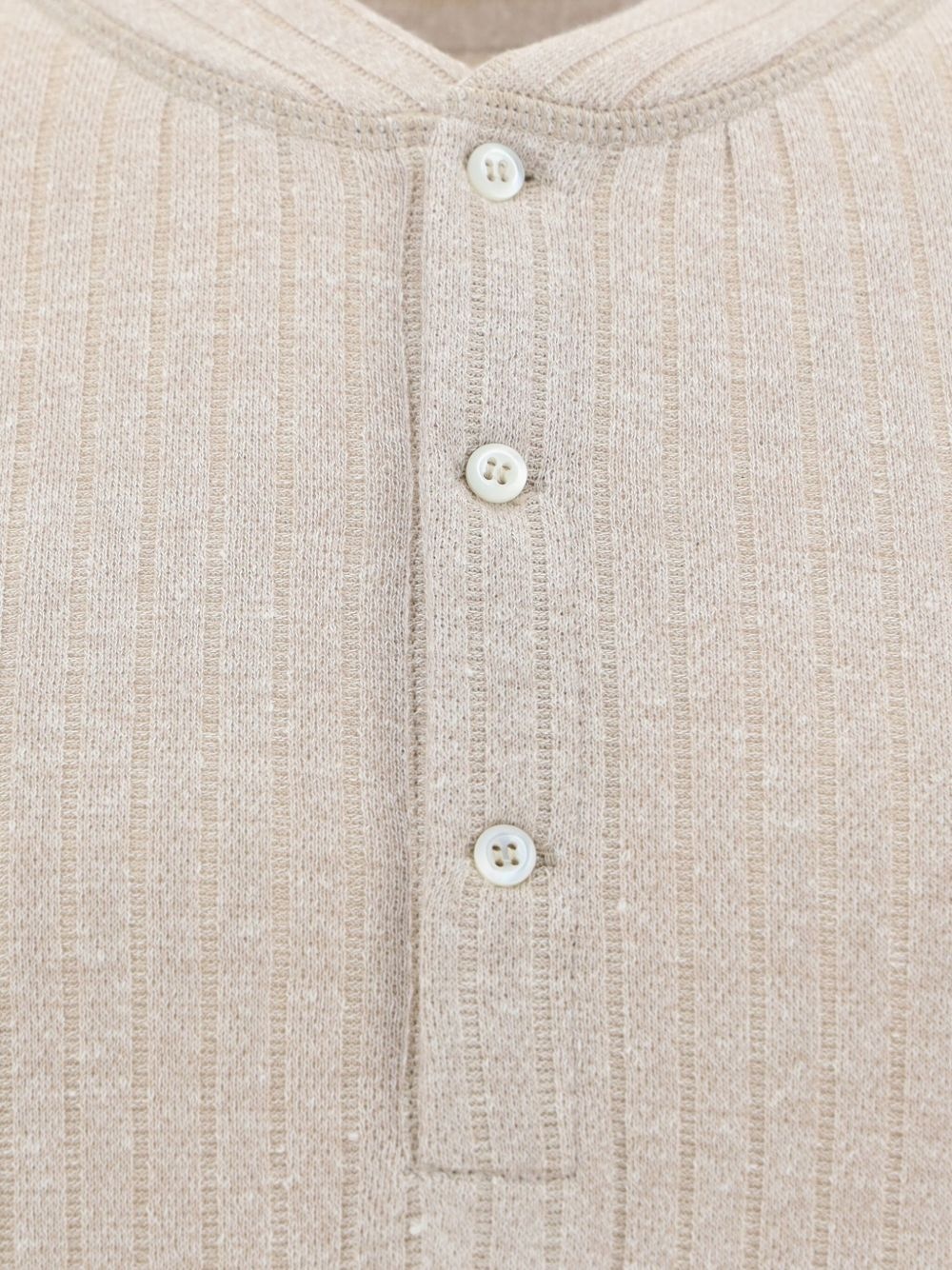 ribbed-knit polo shirt - 3