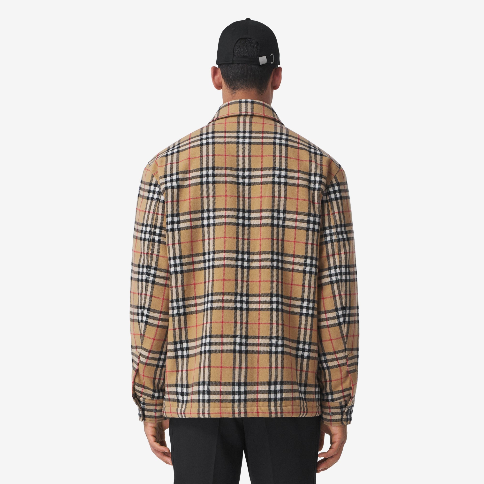 Vintage Check Wool Cotton Overshirt - 3