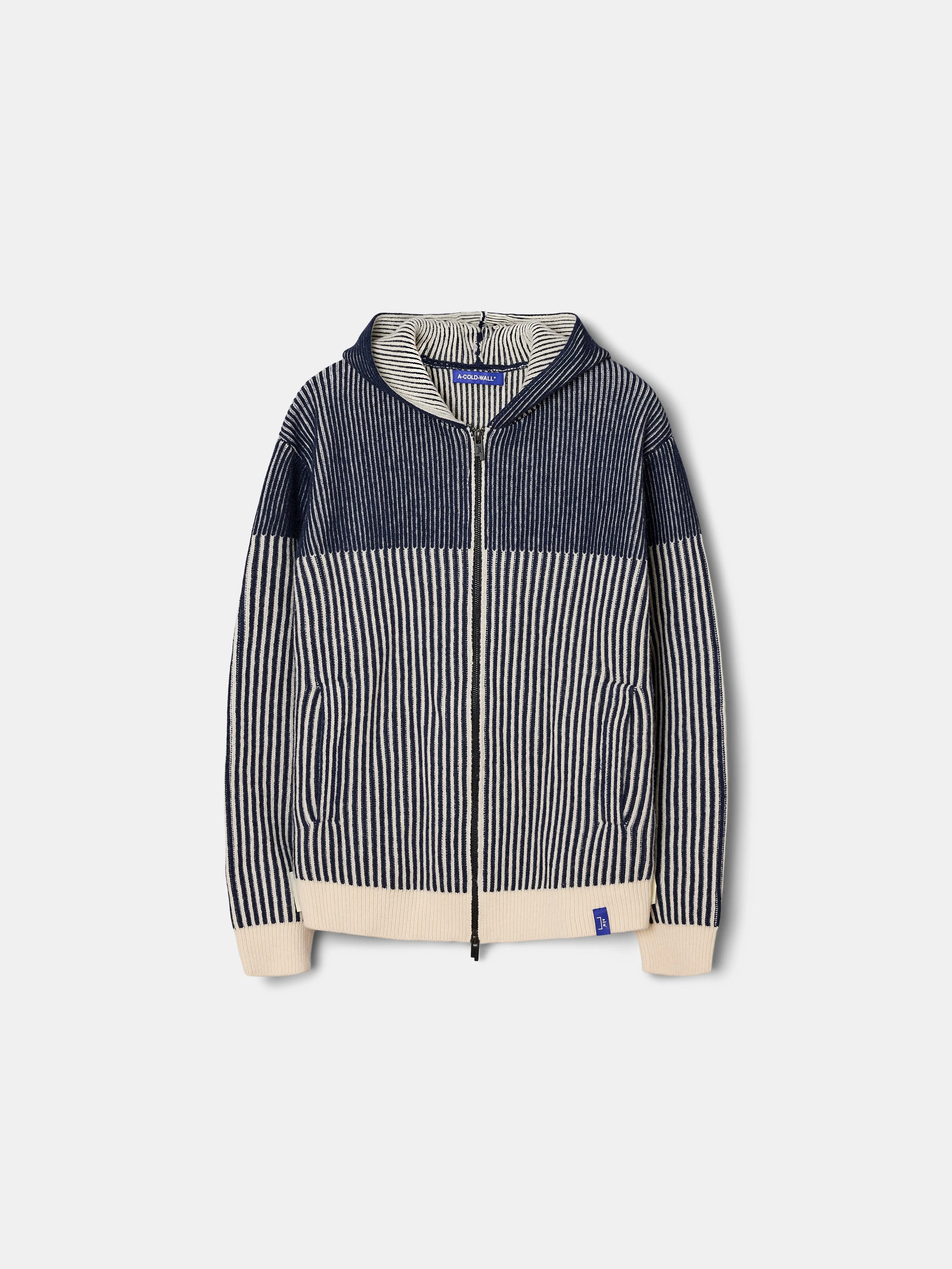 Prenton Zip Knit Hoodie Midnight - 1