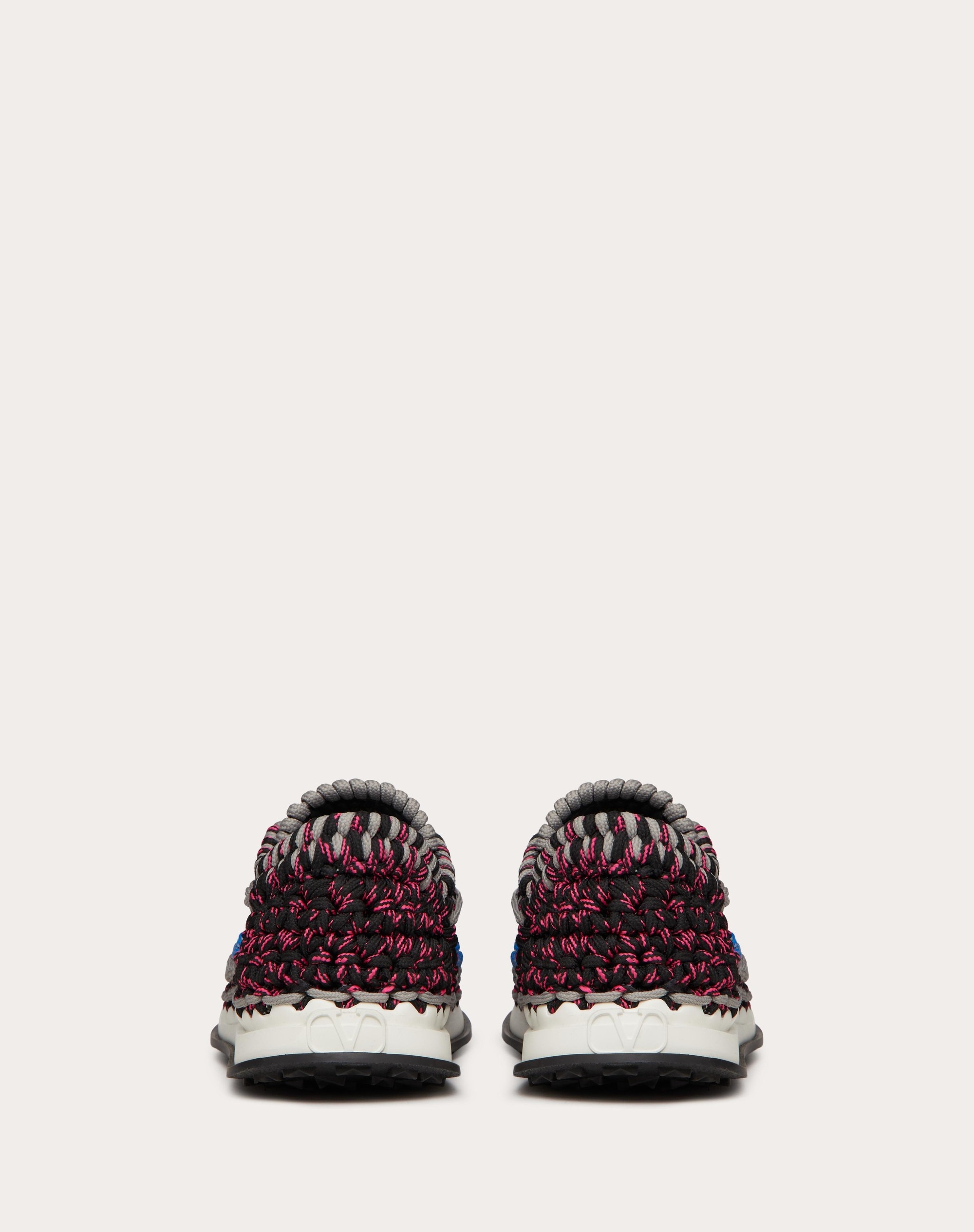 VALENTINO GARAVANI CROCHET SNEAKER IN FABRIC - 3