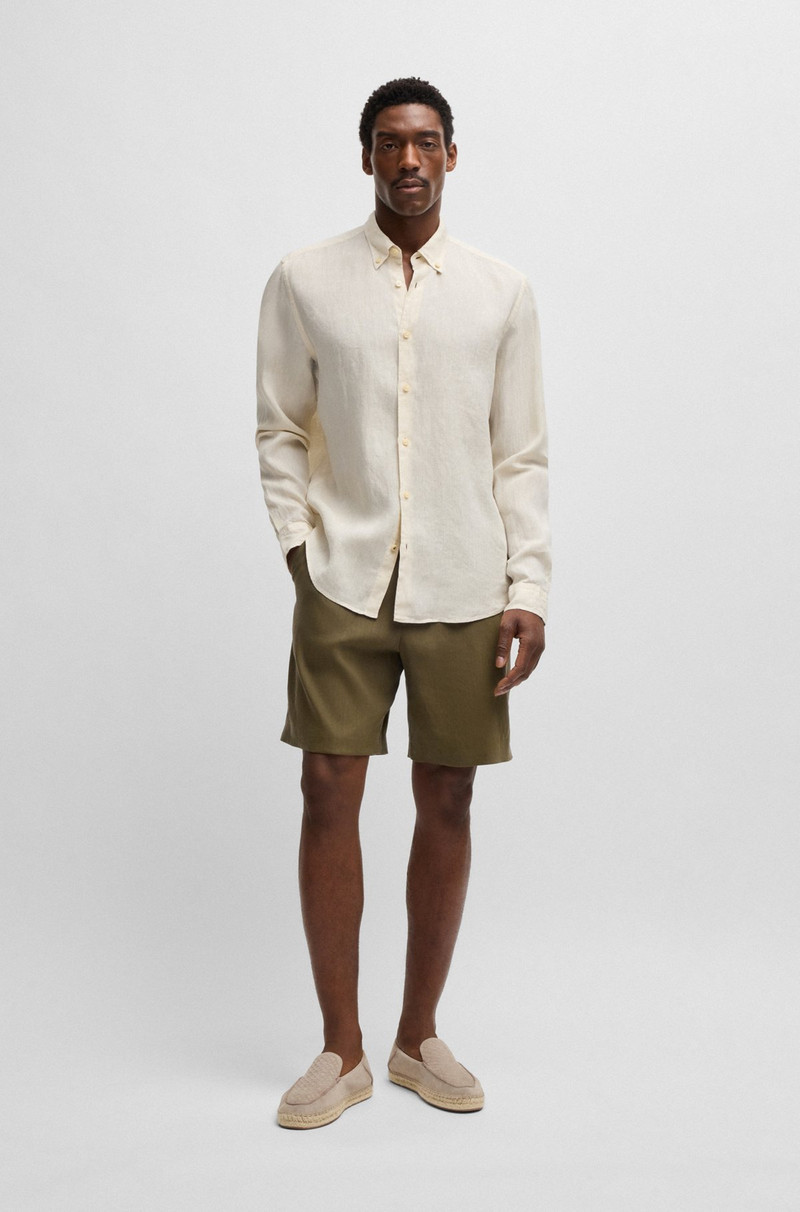 BOSS FORMAL SHORTS IN A LINEN BLEND outlook