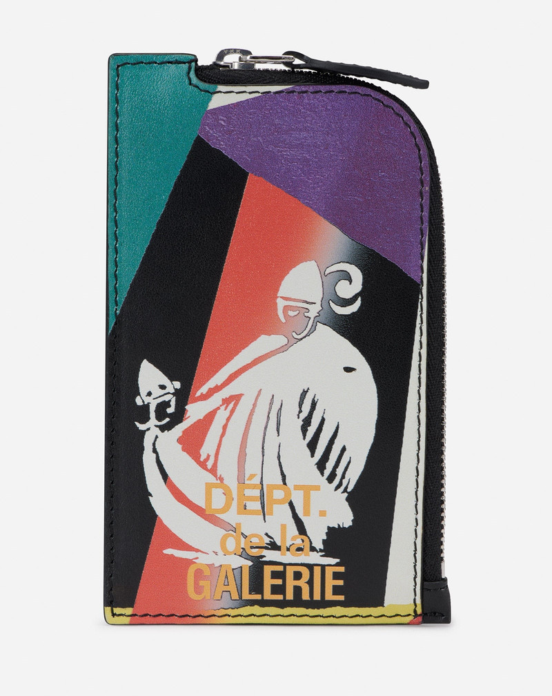 Lanvin NECKLACE CARD HOLDER IN  PRINTED LEATHER outlook
