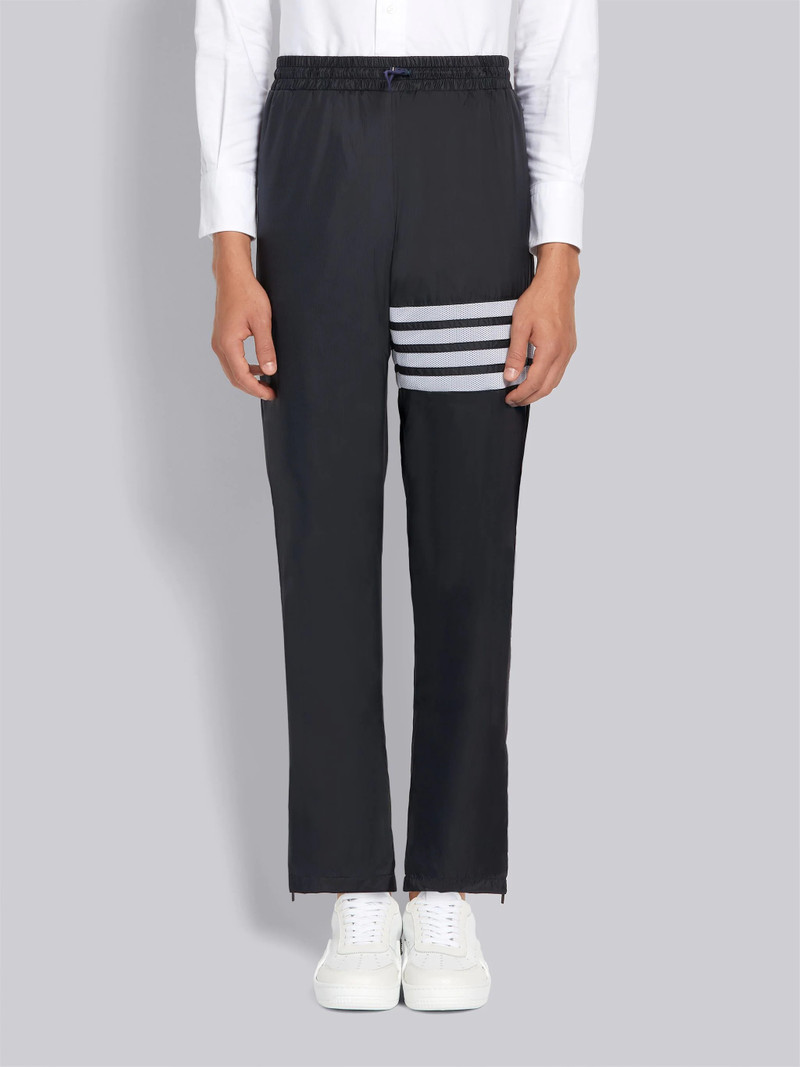 Navy Sheer Ripstop Straight Leg 4-Bar Track Pants - 1