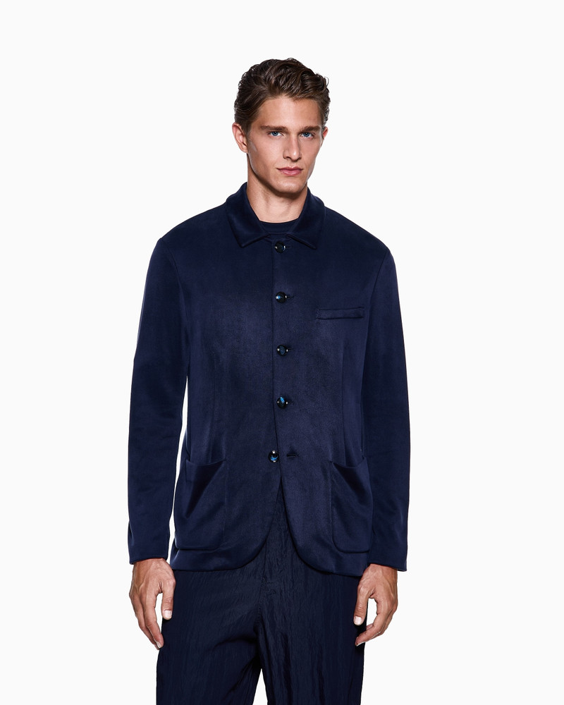 GIORGIO ARMANI SINGLE-BREASTED JACKET IN A CUPRO BLEND outlook