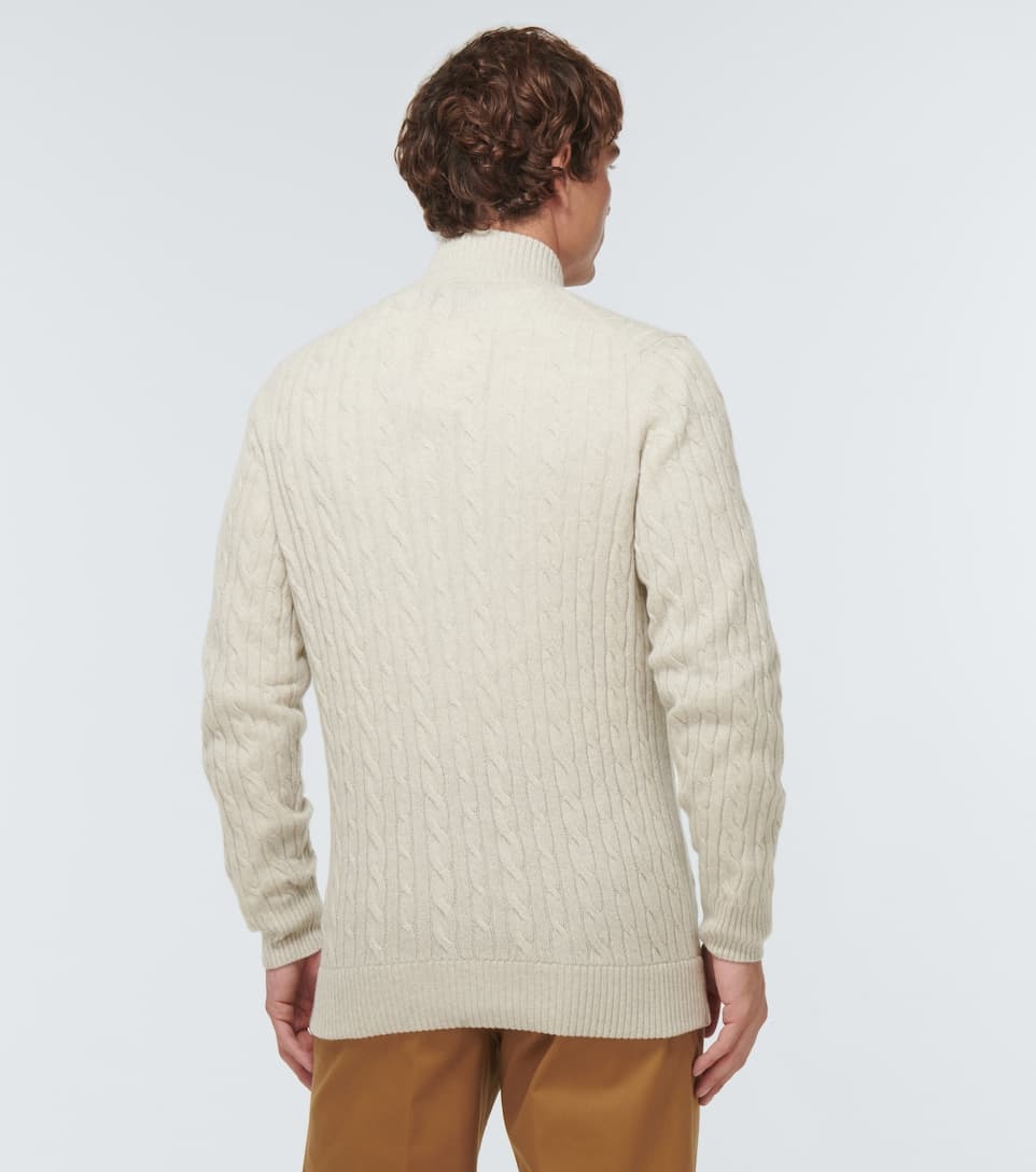 Cable-knit cashmere cardigan - 4