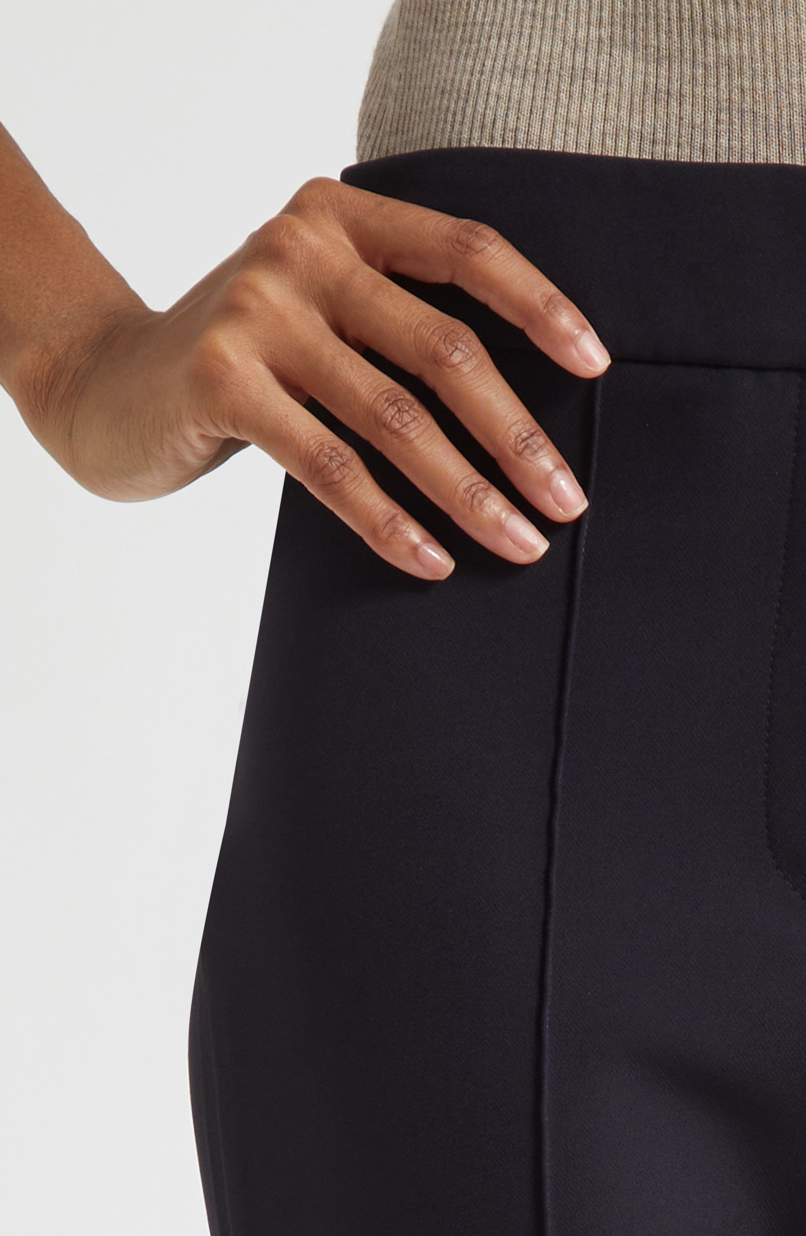 Veronica Beard Dell Pintuck Pleat Crop Pants in Navy at Nordstrom - 5