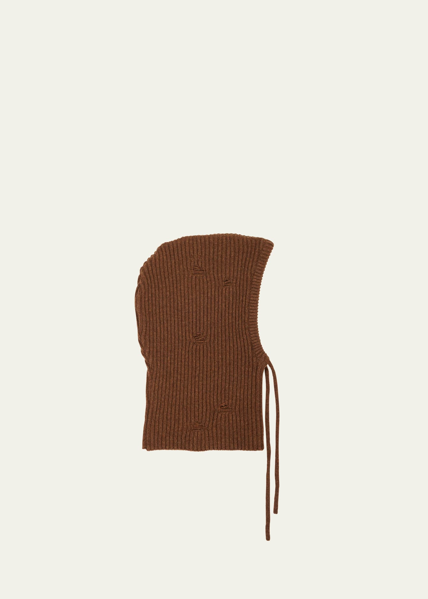 Drawstring Wool-Blend Knit Hood - 2