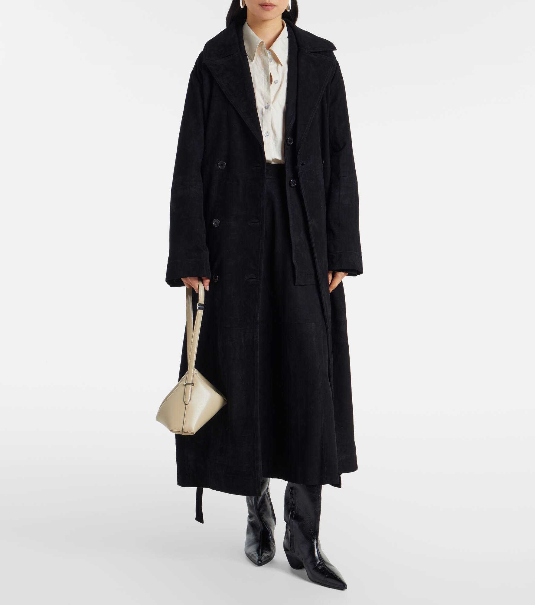 Suede wrap coat - 2