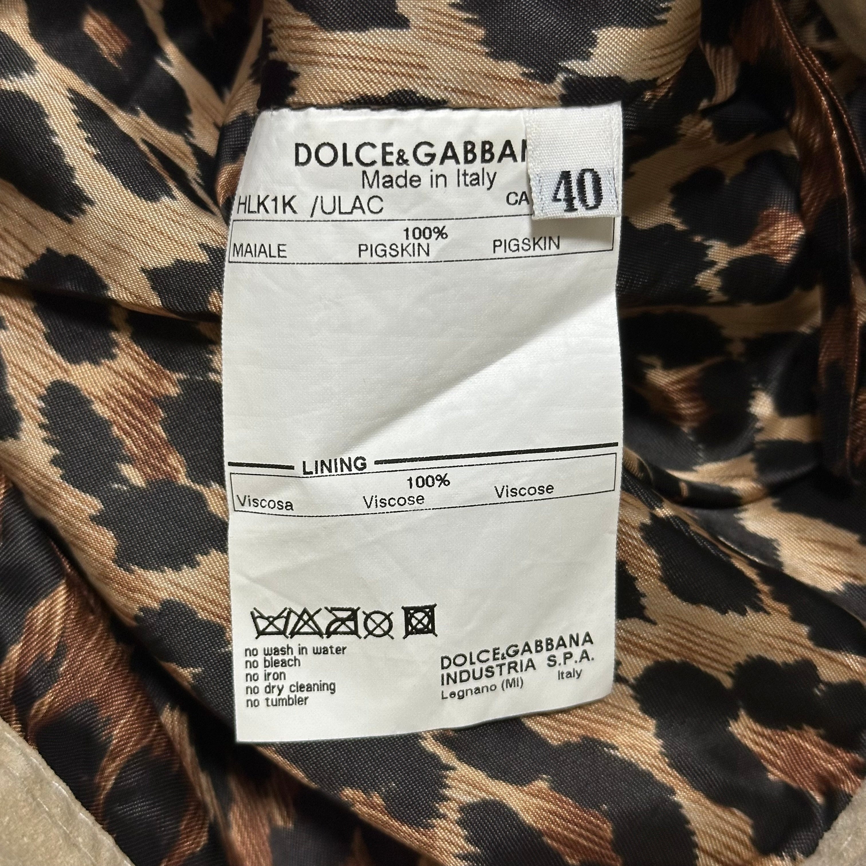 DOLCE&GABBANA Suede Leather Mini Skirt - 6