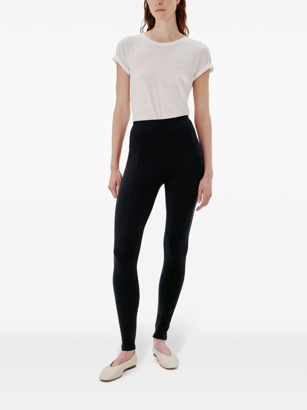 seam-detail high-waisted leggings - 2