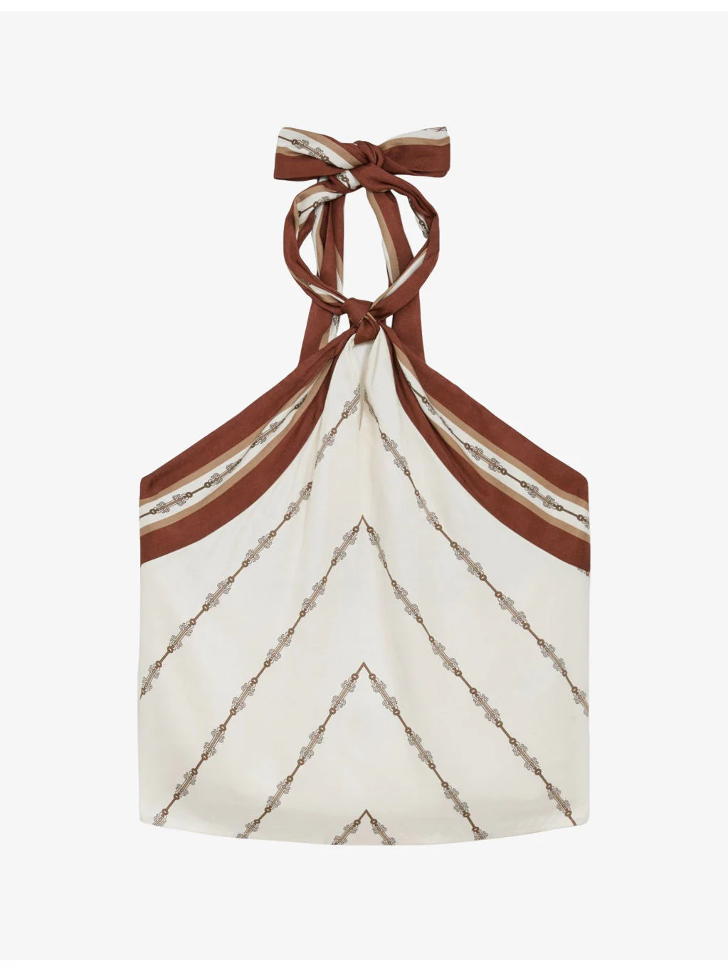 Jayce Halter-Neck Satin Top - 1