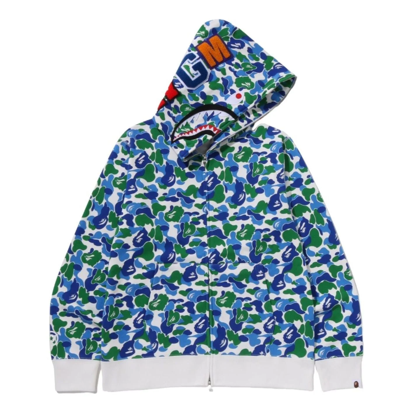 A Bathing Ape Bape Store SEIBU IKEBUKURO Shark Full Zip Hoodie 'Multicolor' 1L72-115-018 - 1