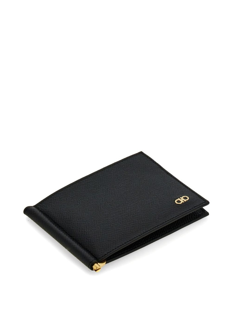 Gancini-plaque leather wallet 3