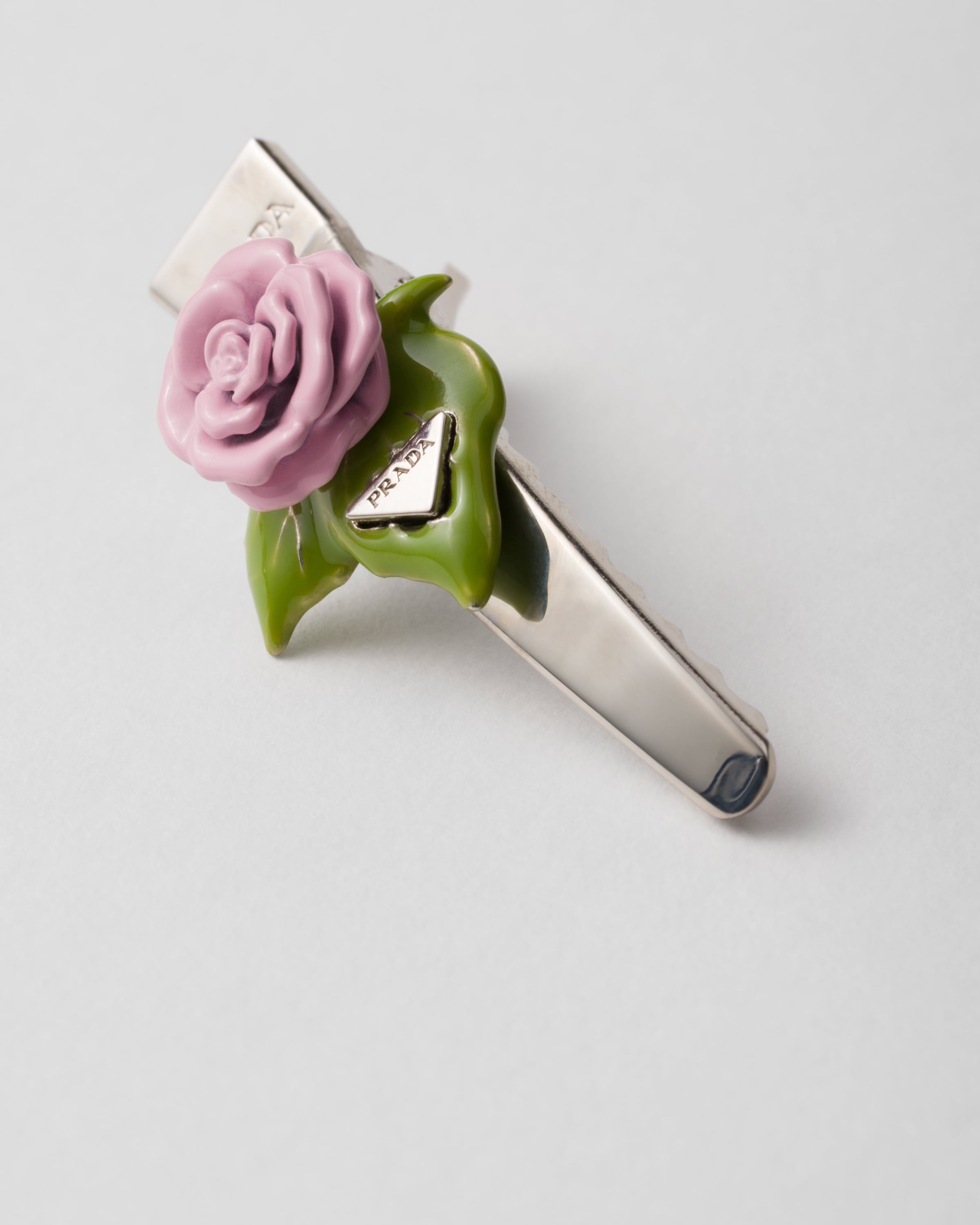 Enamelled metal hair clip - 2