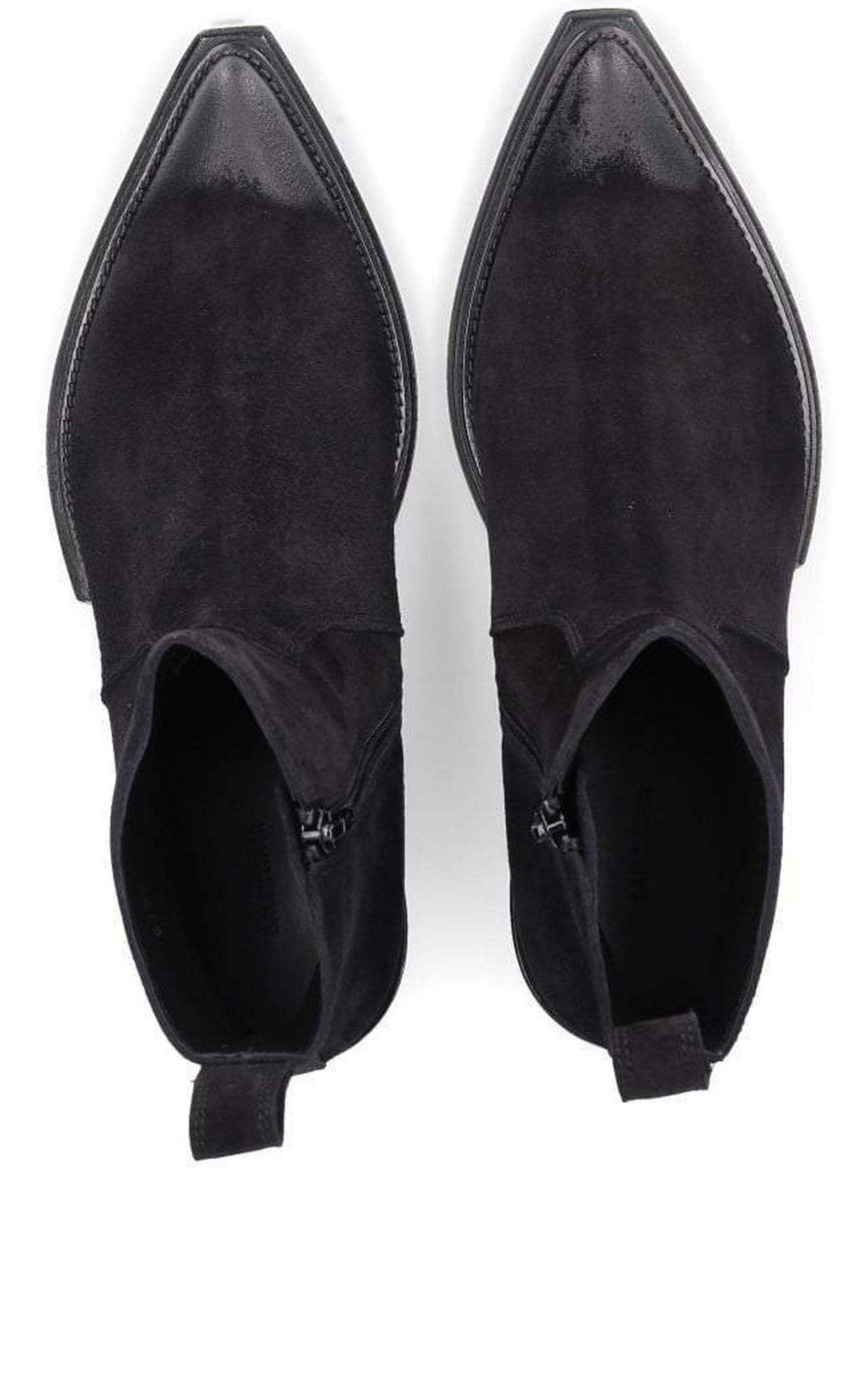 Black Suede Ankle Boots - 5