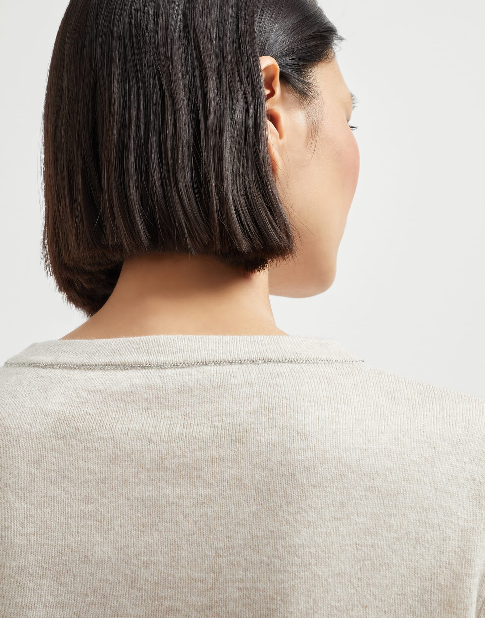 Cashmere sweater with monili - 3