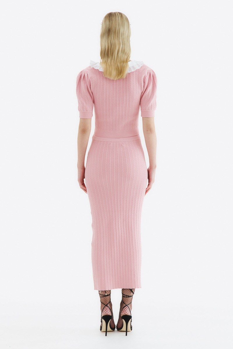 COTTON BLEND KNIT JUMPER WITH COLLAR 4