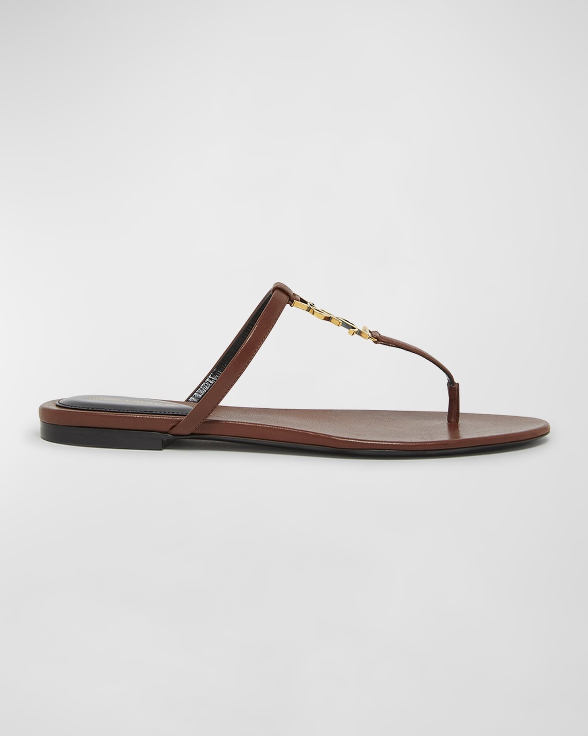 Cassandra Leather YSL Thong Sandals - 1