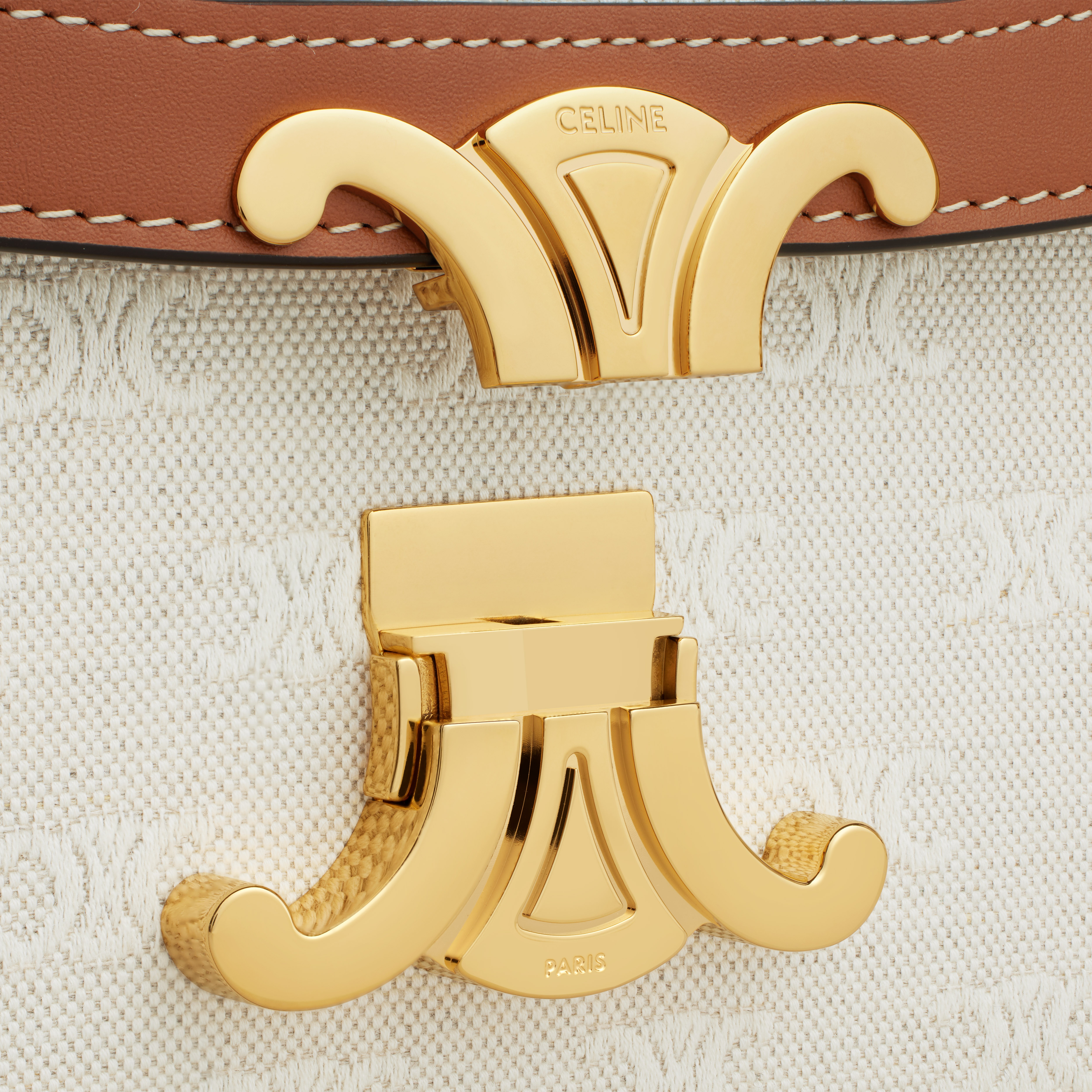 Classique Triomphe Bag in TEXTILE WITH TRIOMPHE ALL-OVER AND CALFSKIN - 5