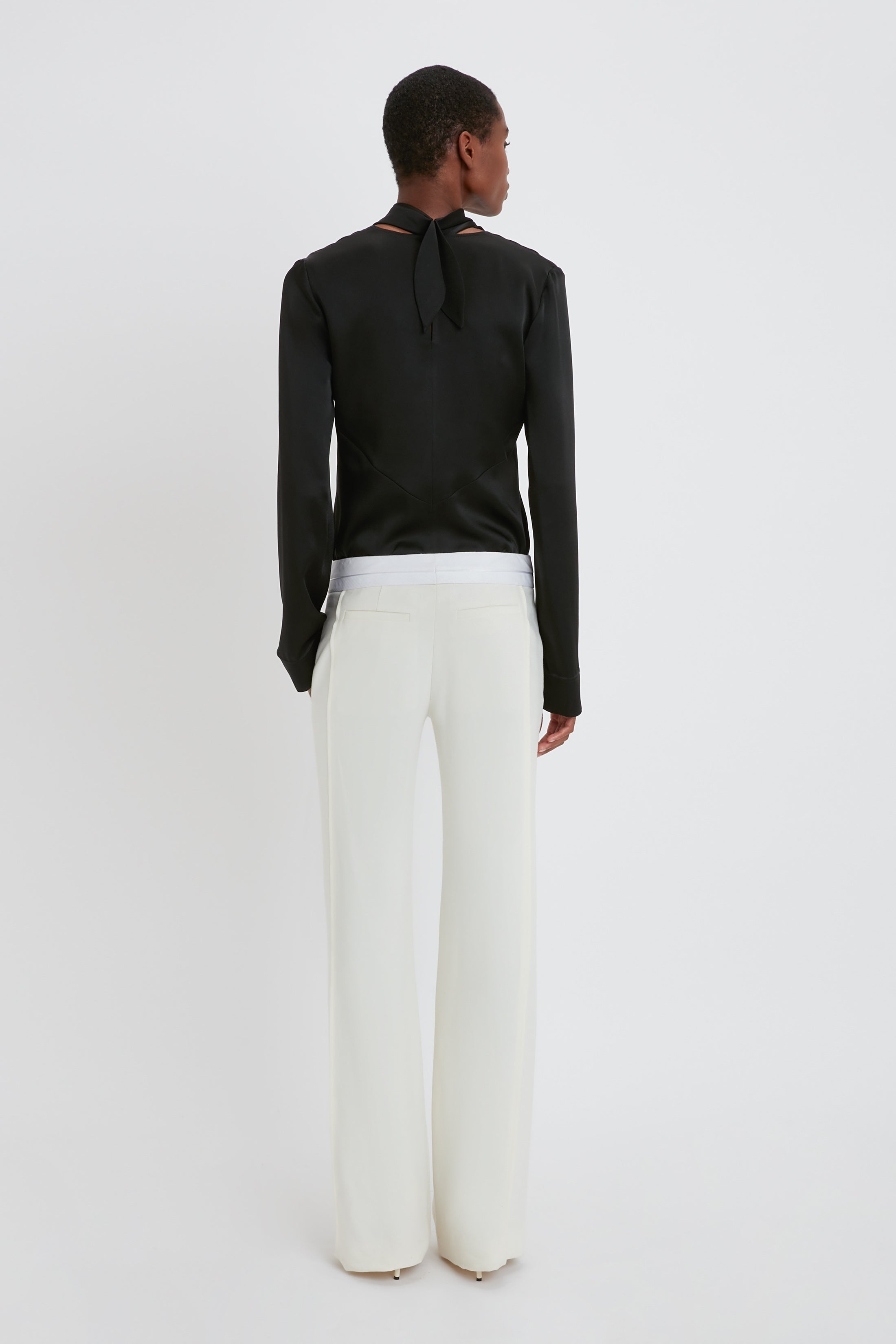 Side Panel Trouser In Off White - 4