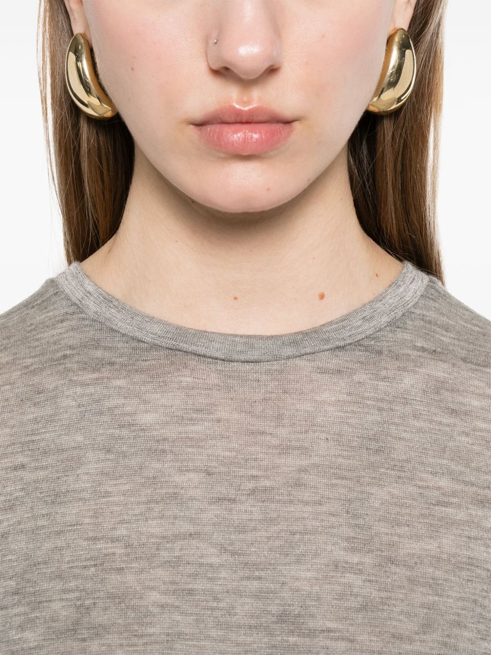 fine-knit T-shirt - 5