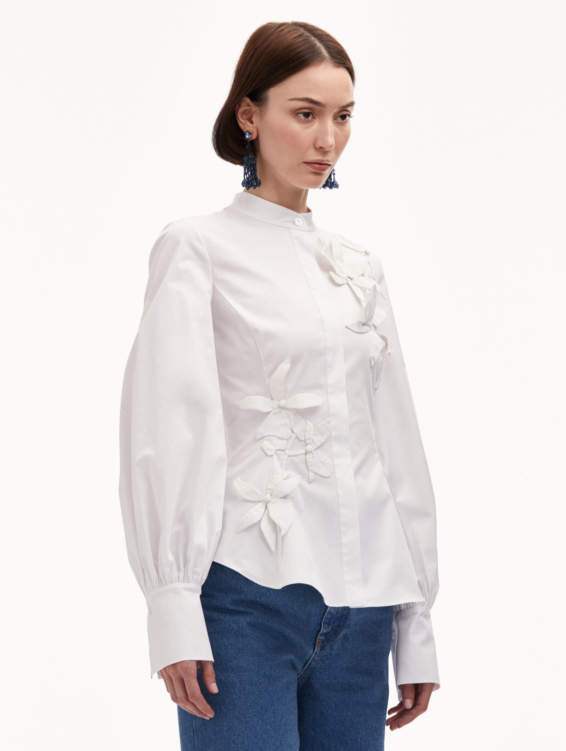 ORCHID COTTON TWILL BLOUSE - 5