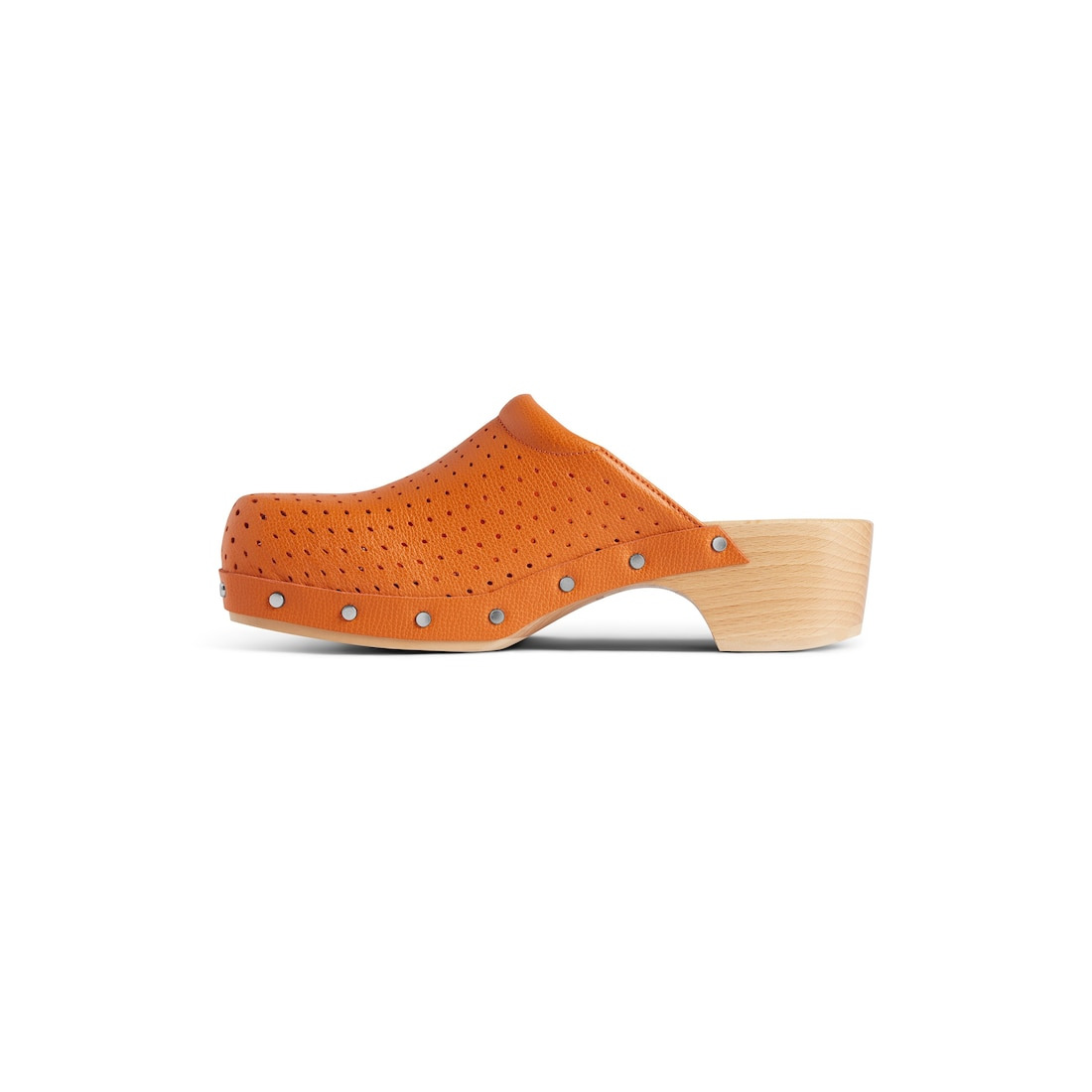 Women's Balenciaga I Scholl 40mm Clog Mule  in Pastel Orange - 4