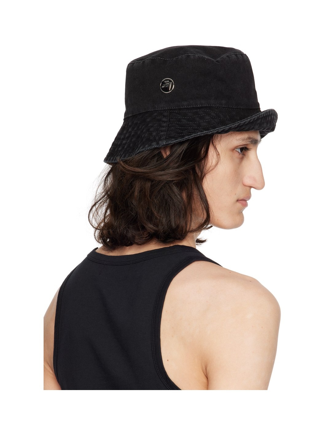 Black Denim Bucket Hat - 3